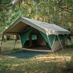 CANVAS TENTS BushTec Adventure Meru Echo 2200 Multi-Room With Veranda Combo Glamping Tent - ALFCSDCT