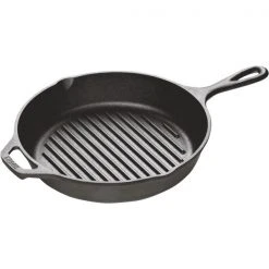 Lodge 10.25" Round Cast Iron With Grill Skillet RV COOKWARE