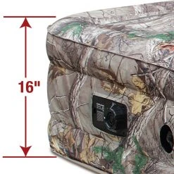 Pittman Outdoors PPI-CMO_CAMPX16 Queen Double High 16" With Rechargeable Battery & Built In Air Pump
