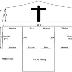 CABIN TENTS Kodiak Grand Cabin 12 Person Tent With Awning #6160 10 CABIN TENTS Kodiak Grand Cabin 12 Person Tent With Awning #6160