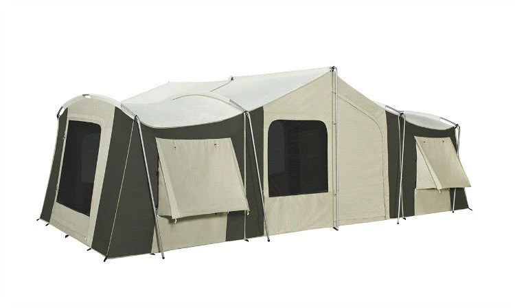CABIN TENTS Kodiak Grand Cabin 12 Person Tent With Awning #6160 2 CABIN TENTS Kodiak Grand Cabin 12 Person Tent With Awning #6160