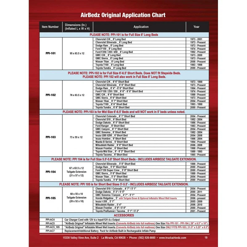 Pittman Outdoors AirBedz Original PPI-103 Full Size Short Bed Truck Air Mattress (5'.5"-6'.8") 7 Pittman Outdoors AirBedz Original PPI-103 Full Size Short Bed Truck Air Mattress (5'.5"-6'.8")