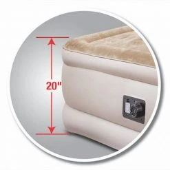 Pittman Outdoors PPI-QCDH2 Queen Double High Indoor Matress With Electric Built In Air Pump